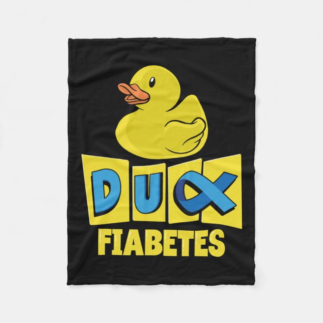Fun Duck Diabetes Awareness  Fleece Blanket (Front)