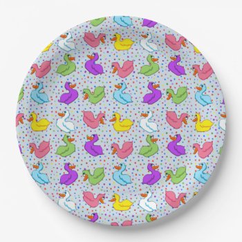 Fun Ducks Paper Plates (no Banner) by Shenanigins at Zazzle