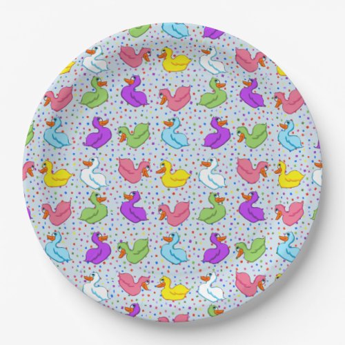 Fun Ducks Paper Plates No Banner