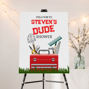 Fun Dude Groom Tool Wedding Shower Welcome Foam Board