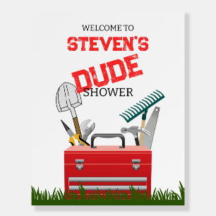 Fun Dude Groom Tool Wedding Shower Welcome Foam Board