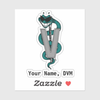 Fun DVM Personalized Sticker for Veterinarians