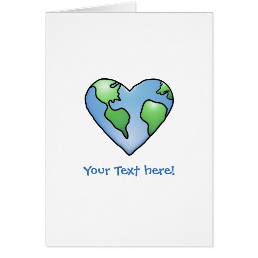 Fun Earth Heart Shaded Cartoon Style Icon (Front)