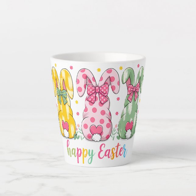 Fun Easter Bunnies Latte Mug (Front)