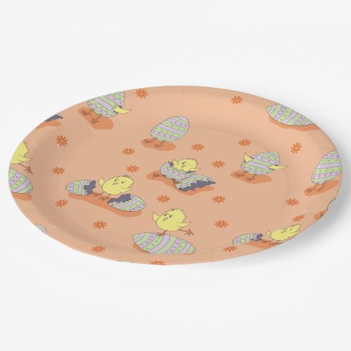 Fun Easter Chick Paper Plate