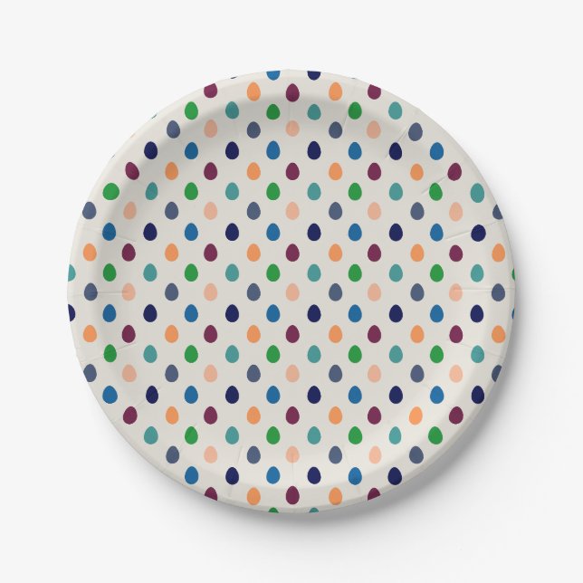 Fun Easter Eggs  Paper Plates (Front)