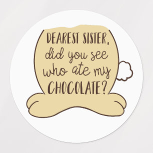 Fun Easter Hilarious Quote Cute Adorable Sister Kids' Labels