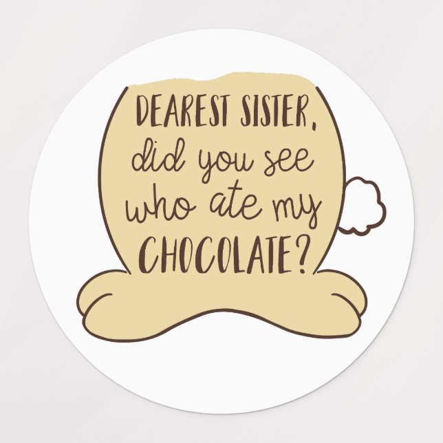 Fun Easter Hilarious Quote Cute Adorable Sister Kids' Labels (Design 1)