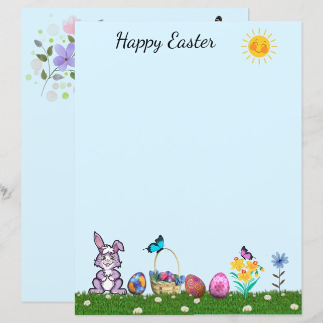 Fun Easter Stationery 8.5 x 11 (Front/Back)
