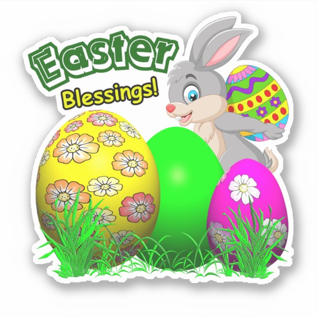Fun Easter Vinyl Stickers (Front)