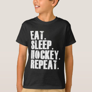 Fun Eat Sleep Hockey Repeat Gift Men T-Shirt