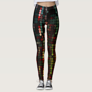 Fun Eccentric Colorful Sequin-Like Leggings