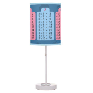 Fun Educational Multiplication Table For Kids Table Lamp