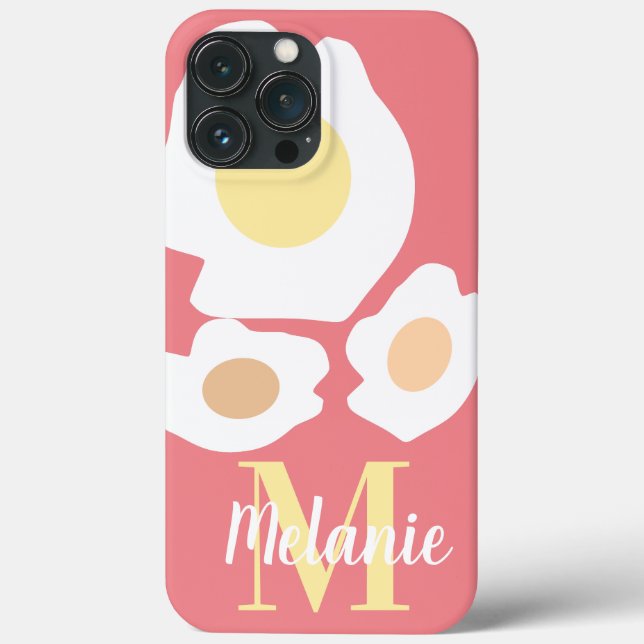 Fun Egg Pattern Name Pink Case-Mate iPhone Case (Back)