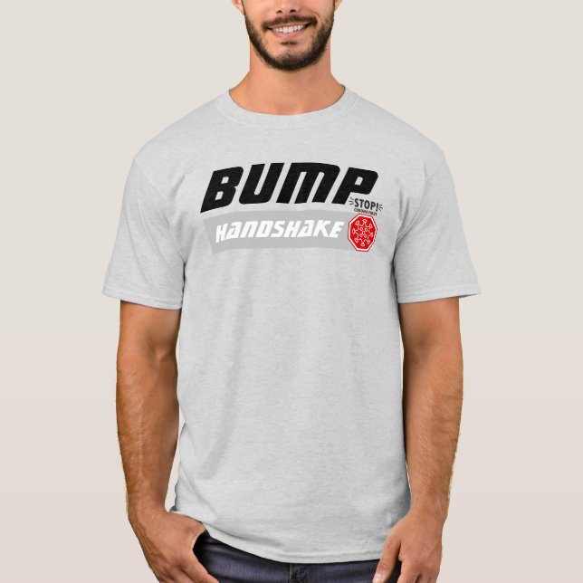 Fun Elbow Bump Handshake, Social Distance T-Shirt (Front)