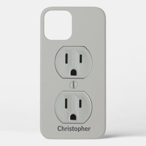 Fun electrical Wall Plug _ Personalized iPhone 12 Pro Case