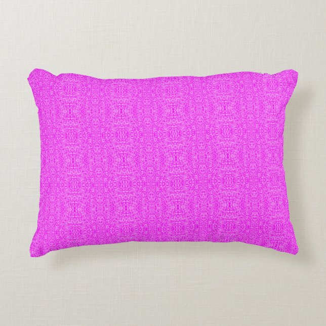 Fun Elegant Abstract Pink Pattern Accent Pillow (Front)