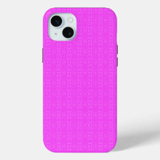 Fun Elegant Abstract Small Motif Pink Pattern iPhone 15 Plus Case