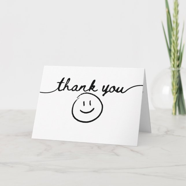 Fun Elegant Business Thank You Card  (Front)