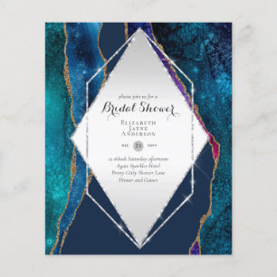 Fun Elegant, Glittery BUDGET Bridal Shower Flyer
