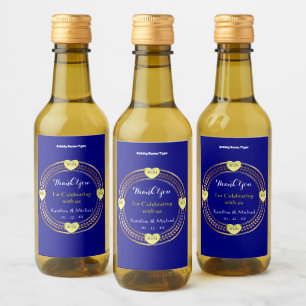 Fun Elegant Wedding Party Event Mini Wine Label