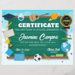 Fun Elementary Pre School Kids Certificate Award<br><div class="desc">Celebrate your little one's accomplishments with our Kids Certificate Template! 🖍 Whether it's for completing a class, achieving an award, or graduating from preschool, elementary, or kindergarten, our templates have got you covered. 🎓 Designed with vibrant colors and playful graphics, these certificates are perfect for capturing the joy and pride...</div>