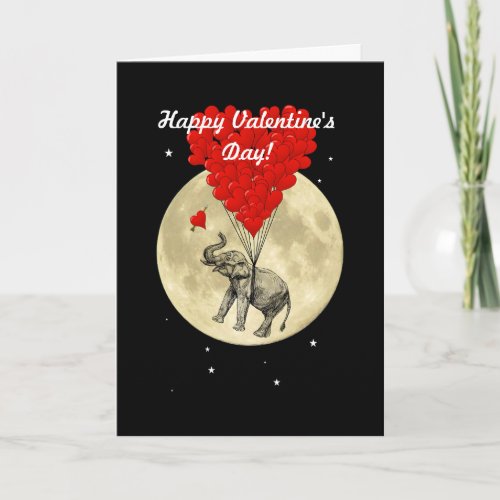 Fun elephant Valentines Day Holiday Card