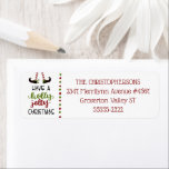 Fun Elf Legs HOLLY JOLLY CHRISTMAS Label<br><div class="desc">Fun Christmas elf legs enhance your holiday return address labels and holiday identification needs with the greeting HAVE A HOLLY JOLLY CHRISTMAS.</div>