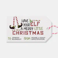 Personalized Santa Gift Tags, Christmas Elf Tags