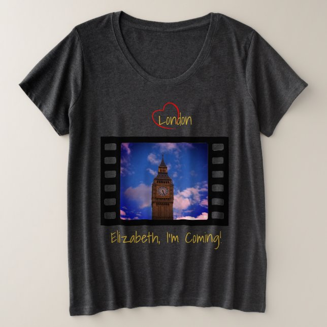 Fun Elizabeth Tower - Big Ben   Plus Size T-Shirt (Design Front)