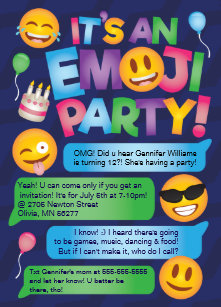emoji invitations zazzle
