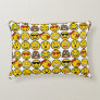 Fun Emoji Pattern Emotion Faces Accent Pillow