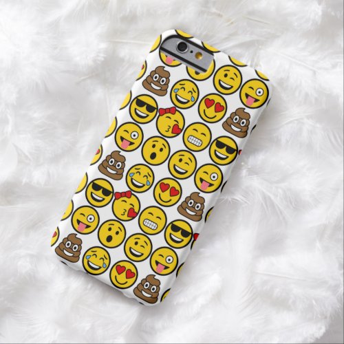 Fun Emoji Pattern Emotion Faces Barely There iPhone 6 Case