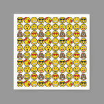 Fun Emoji Pattern Emotion Faces Napkins