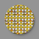 Fun Emoji Pattern Emotion Faces Paper Plates