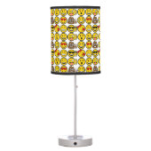 Fun Emoji Pattern Emotion Faces Table Lamp (Back)