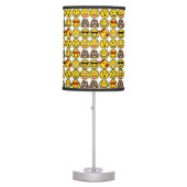 Fun Emoji Pattern Emotion Faces Table Lamp (Front)