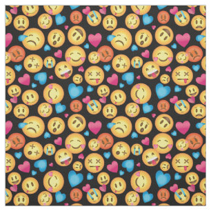 Fun Emoji Print Fabric