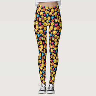 Fun Emoji Print Leggings