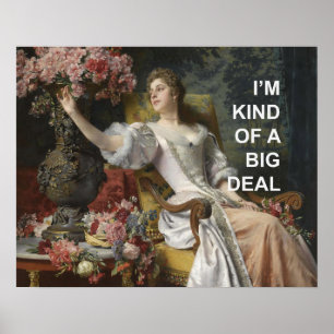 Fun Empowering Text Quote + Vintage Portrait Poster