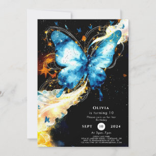 Fun Enchantment Butterfly Birthday Invitation