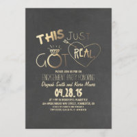 fun engagement party invitation This Just Got Real