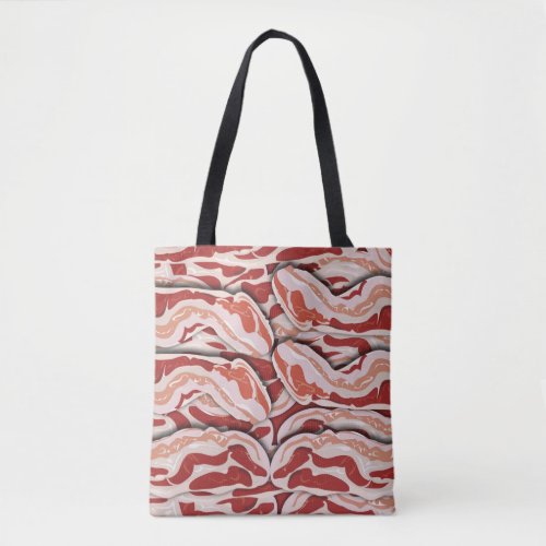 Fun Epic Illustrated Bacon Pattern Fun Design Tote Bag