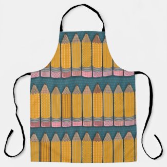 Fun Epic Illustrated Yellow Pencil Pattern