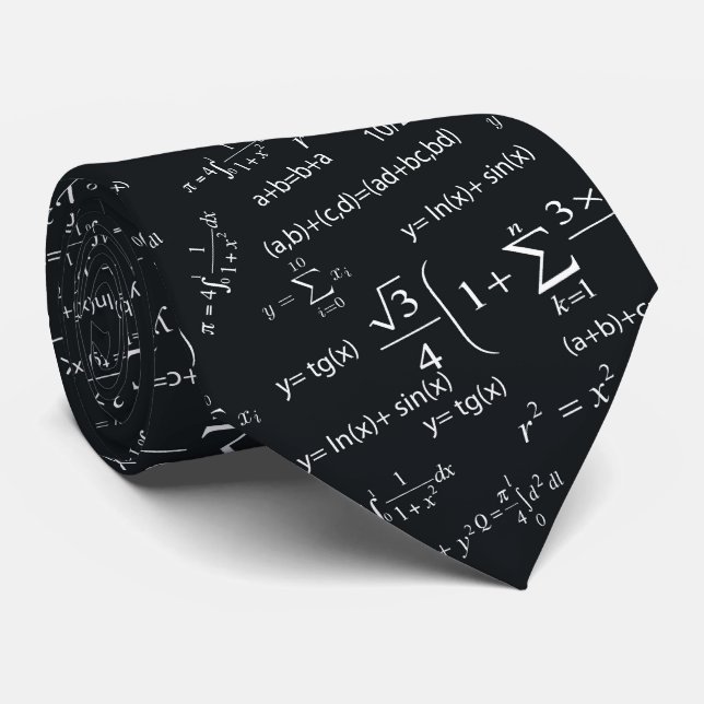 Fun Equations for Math Teachers and Students Neck Tie (Rolled)