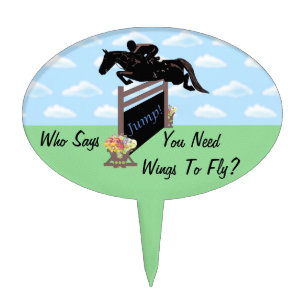 Fun Equestrian Horse Jumper Cake Topper
