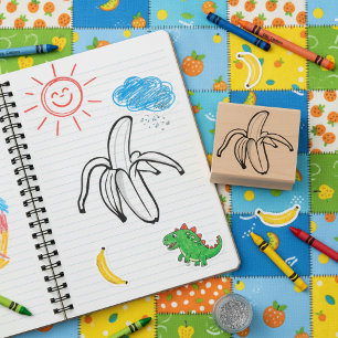 Fun Etched Banana Wooden Art Stamp