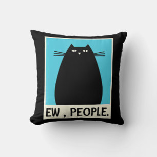 Fun Ew People cat Japanese Cat Kawaii Anime Throw Pillow