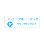 [ Thumbnail: Fun "Exceptional Effort!" + Custom Educator Name Self-Inking Stamp ]
