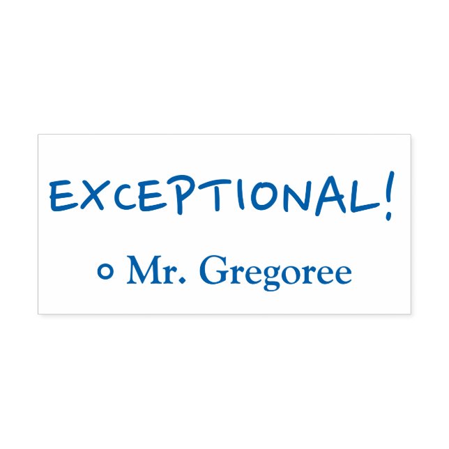 Fun "EXCEPTIONAL!" Grading Rubber Stamp (Design)